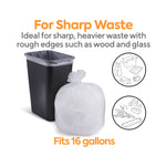 Coastwide Professional™ 12-16 Gallon Trash Bag, 24" x 32", Low Density, 0.35 mil, Clear, 1000 Bags/Box (CW57405)