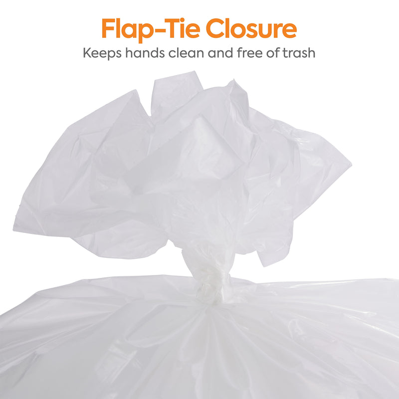 Coastwide Professional™ 55-60 Gallon Trash Bag, 38" x 58", Low Density, 1.5 mil, Clear, 100 Bags/Box (CW57404)