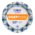 Dixie Ultra Deep Dish Paper Plate, 9.56", Blue/Yellow, 18/Pack (15951C)