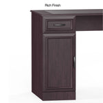 Staples Kendall Park 58.5"W Double Pedestal Desk, Cherry (52105)