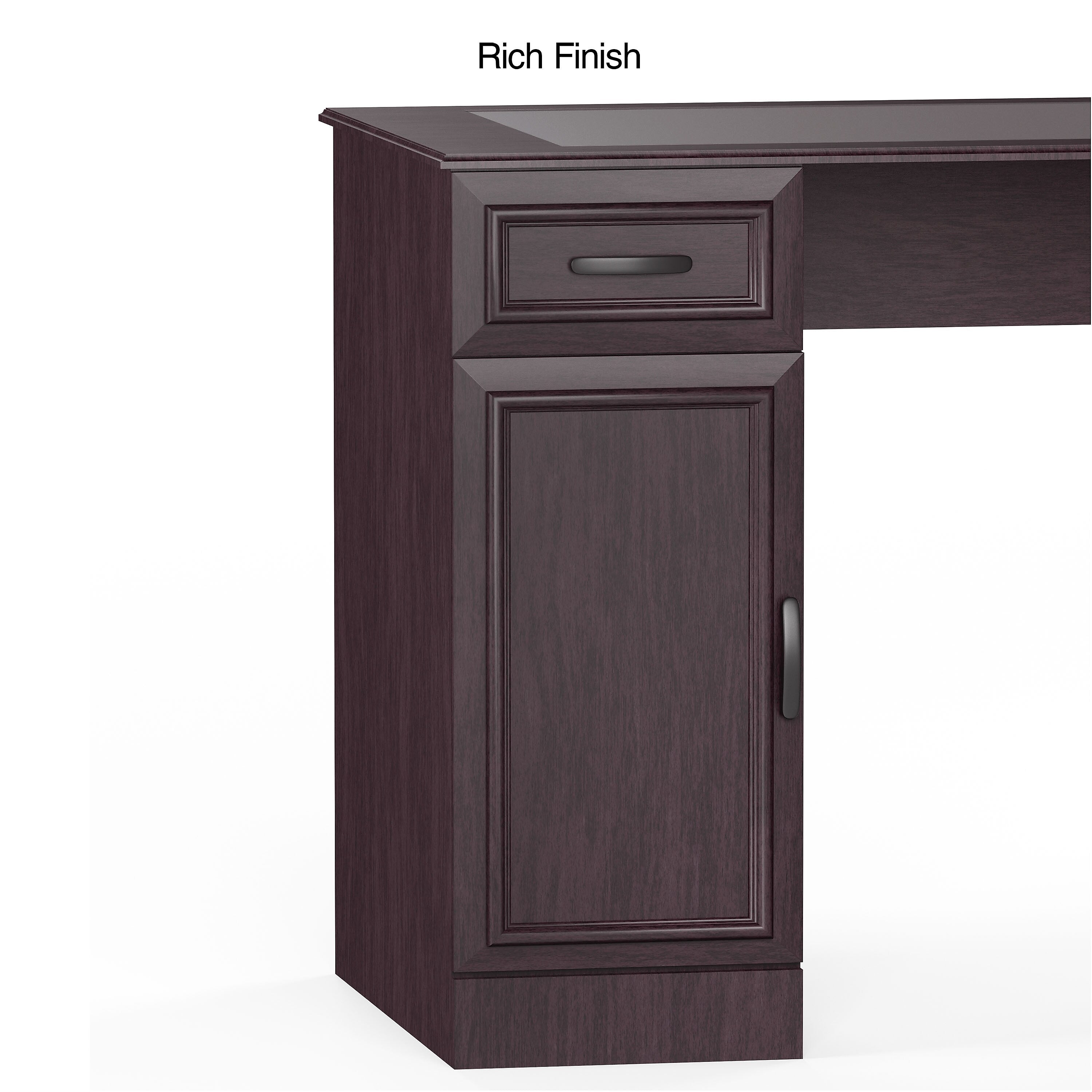 Staples Kendall Park 58.5"W Double Pedestal Desk, Cherry (52105)