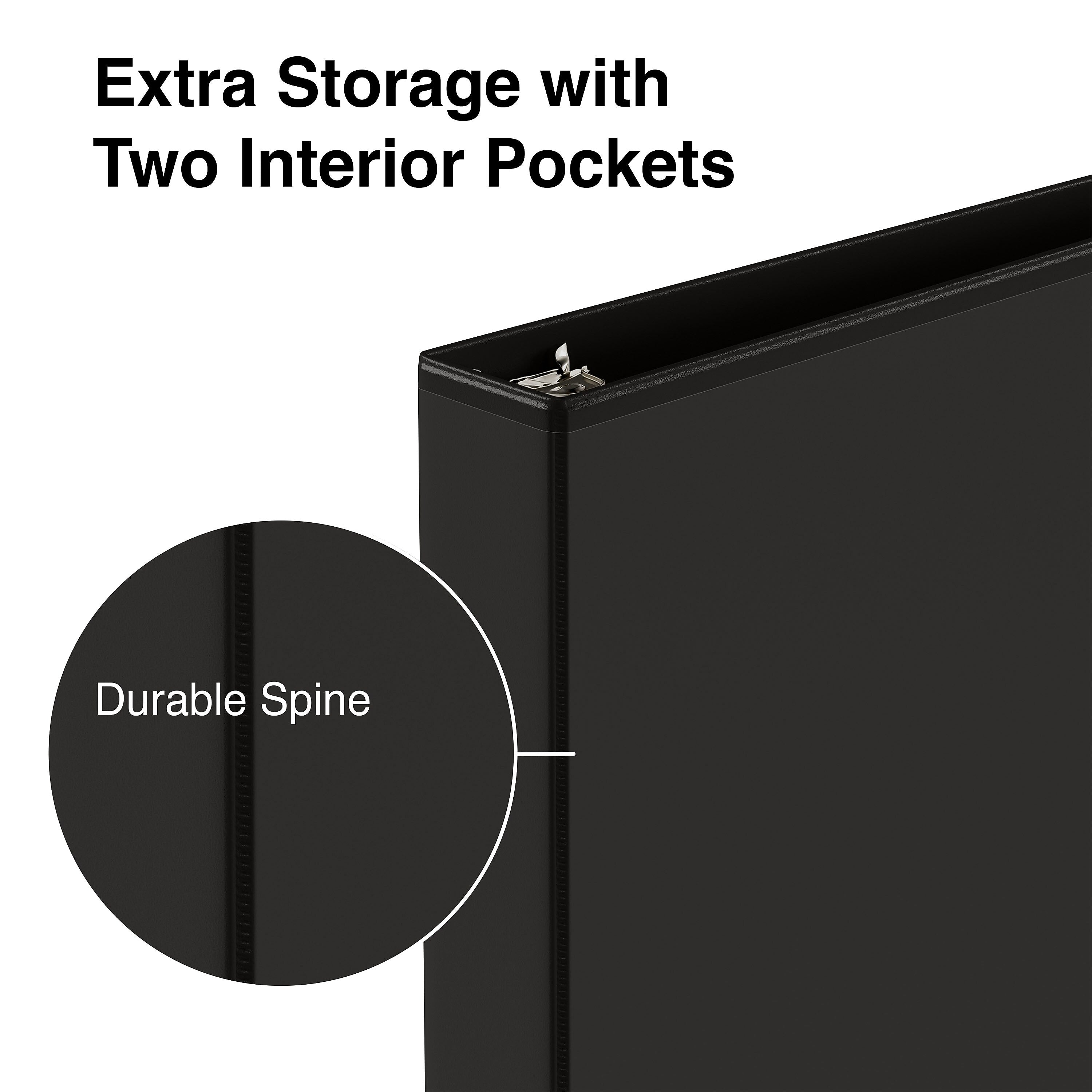 Staples 1" 3-Ring View Binder, Black (ST23733-CC)