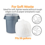 Coastwide Professional™ 50-56 Gallon Trash Bag, 43" x 48", High Density, 16 mic, Natural, 200 Bags/Box (CW18205)