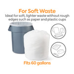 Coastwide Professional™ 55-60 Gallon Trash Bag, 38" x 60", High Density, 16 mic, Natural, 200 Bags/Box (CW18202)