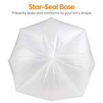 Coastwide Professional™ 55-60 Gallon Trash Bag, 38" x 58", Low Density, 1.5 mil, Clear, 100 Bags/Box (CW57404)