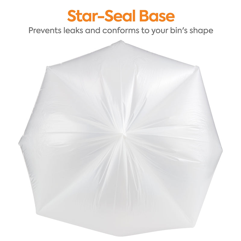 Coastwide Professional™ 55-60 Gallon Trash Bag, 38" x 58", Low Density, 1.5 mil, Clear, 100 Bags/Box (CW57404)