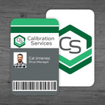 Full Color I.D. Badge, Vertical, Double Sided, No Slot,3 3/8" X 2 1/8"