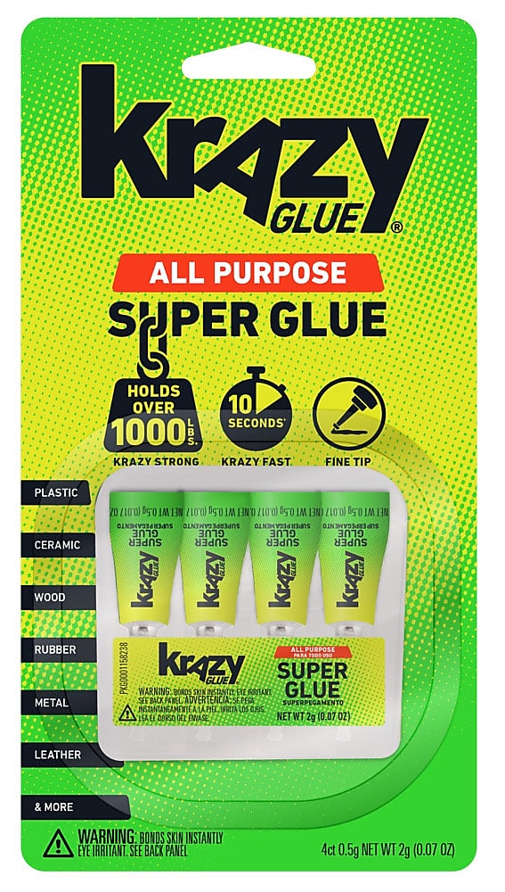 Krazy Glue Single Use All Purpose Glue, 0.5 oz., 4/Pack (KG58248SN)