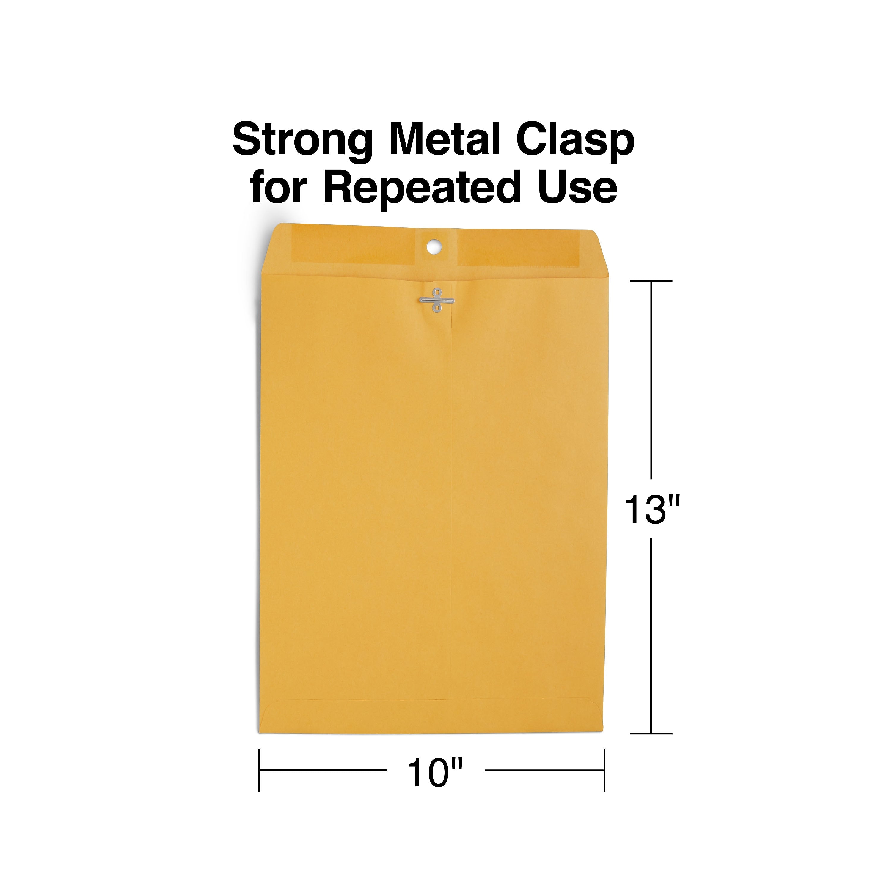 Staples Clasp & Moistenable Glue Kraft Catalog Envelopes, 10"L x 13"H, Brown, 250/Box (487494/17243)