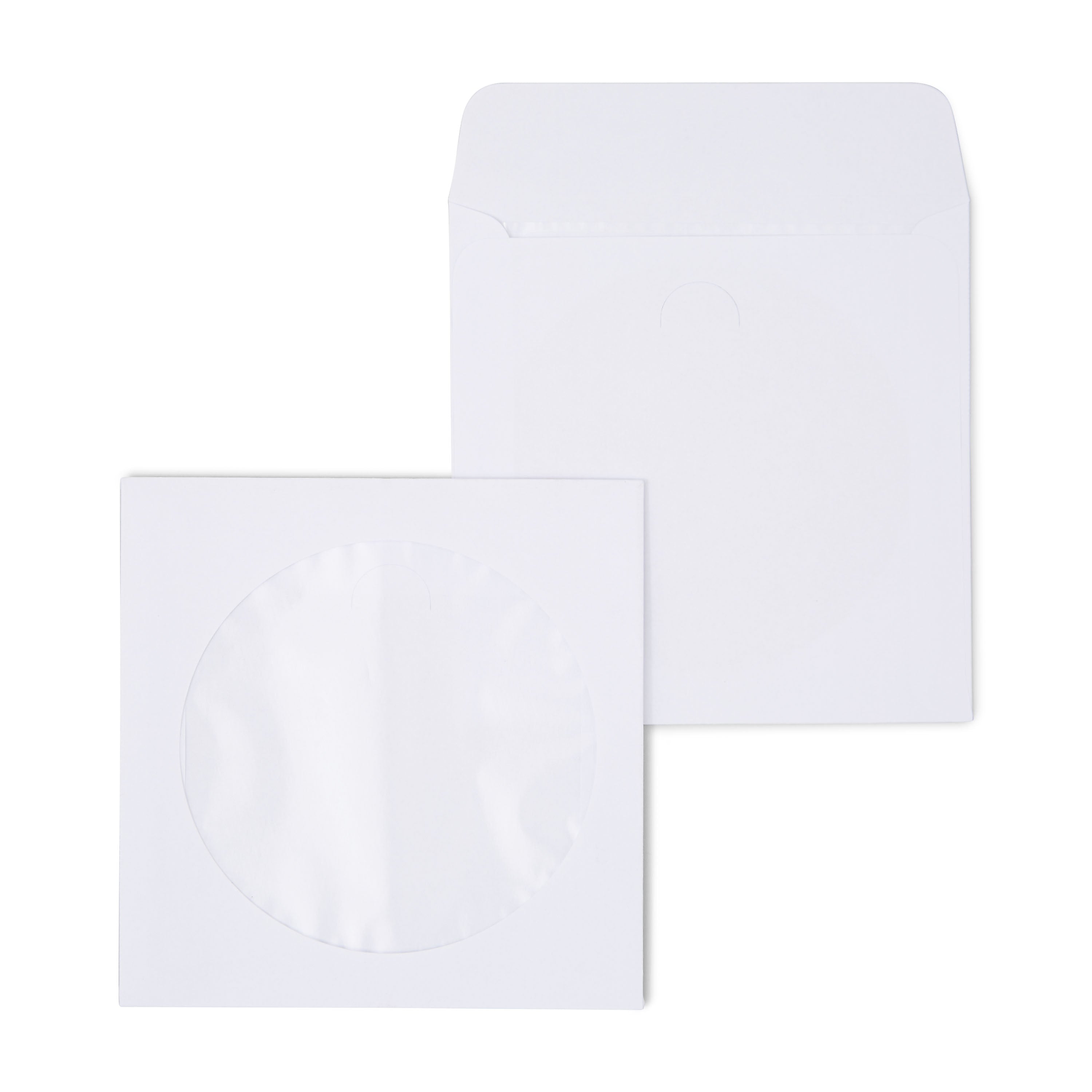 Staples Open End CD/DVD Envelopes, 5" x 5", White, 50/Box (12257)