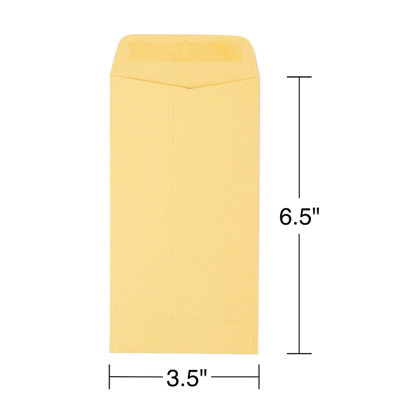 Staples Kraft #7 Currency Envelopes, 3 1/2 x 6 1/2, Brown, 500/Box (SPL17199)