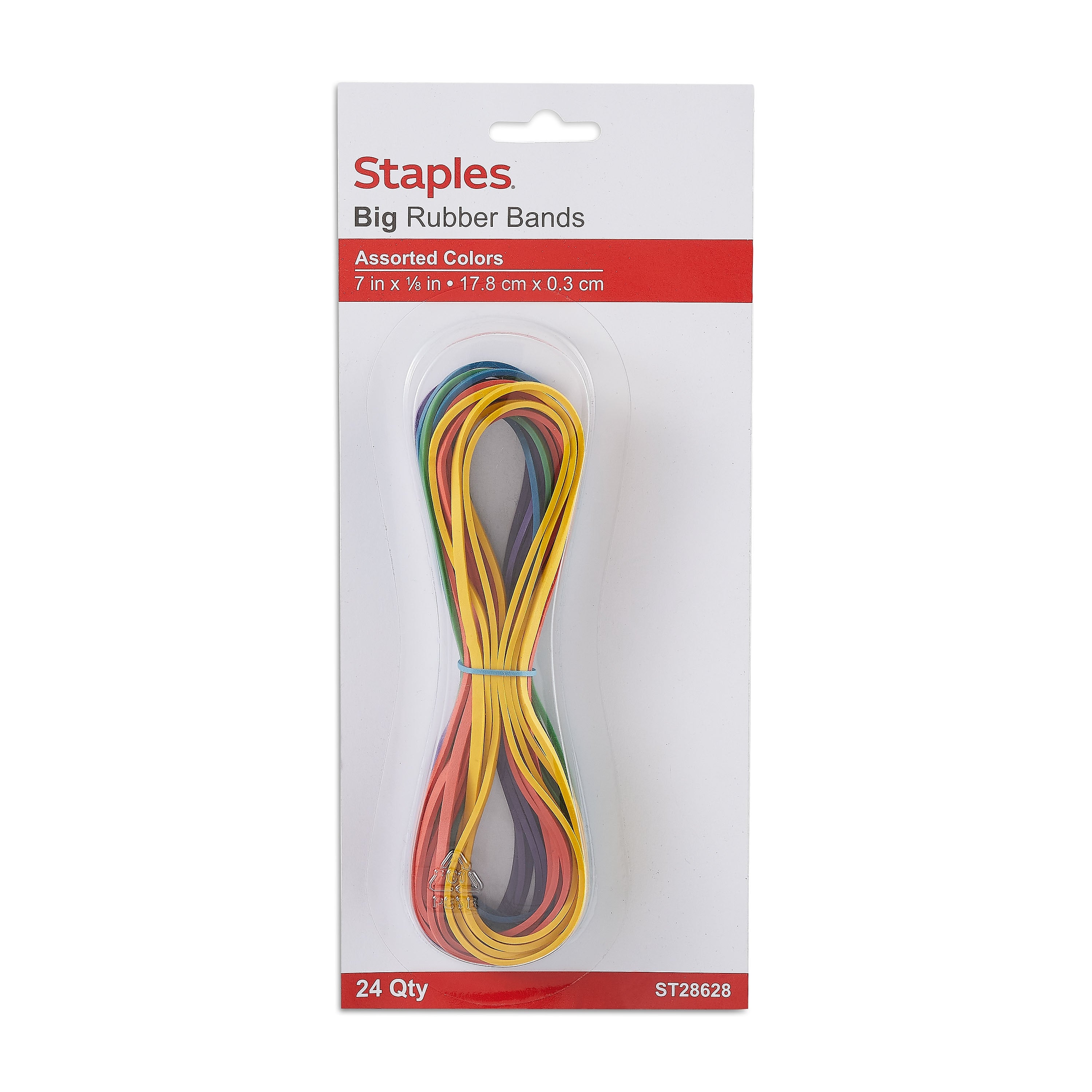 Staples Oversized Rubber Bands, 7" x 0.12", 24/Pack (28628-CC)