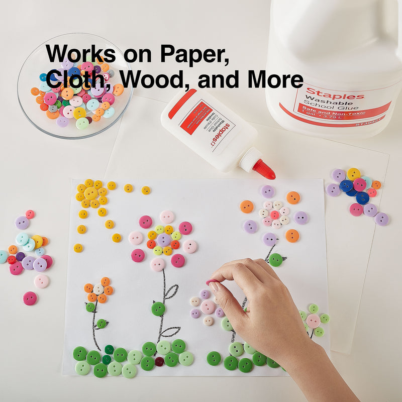 Staples Washable Liquid School Glue, 128 oz., White (ST39921/39921)