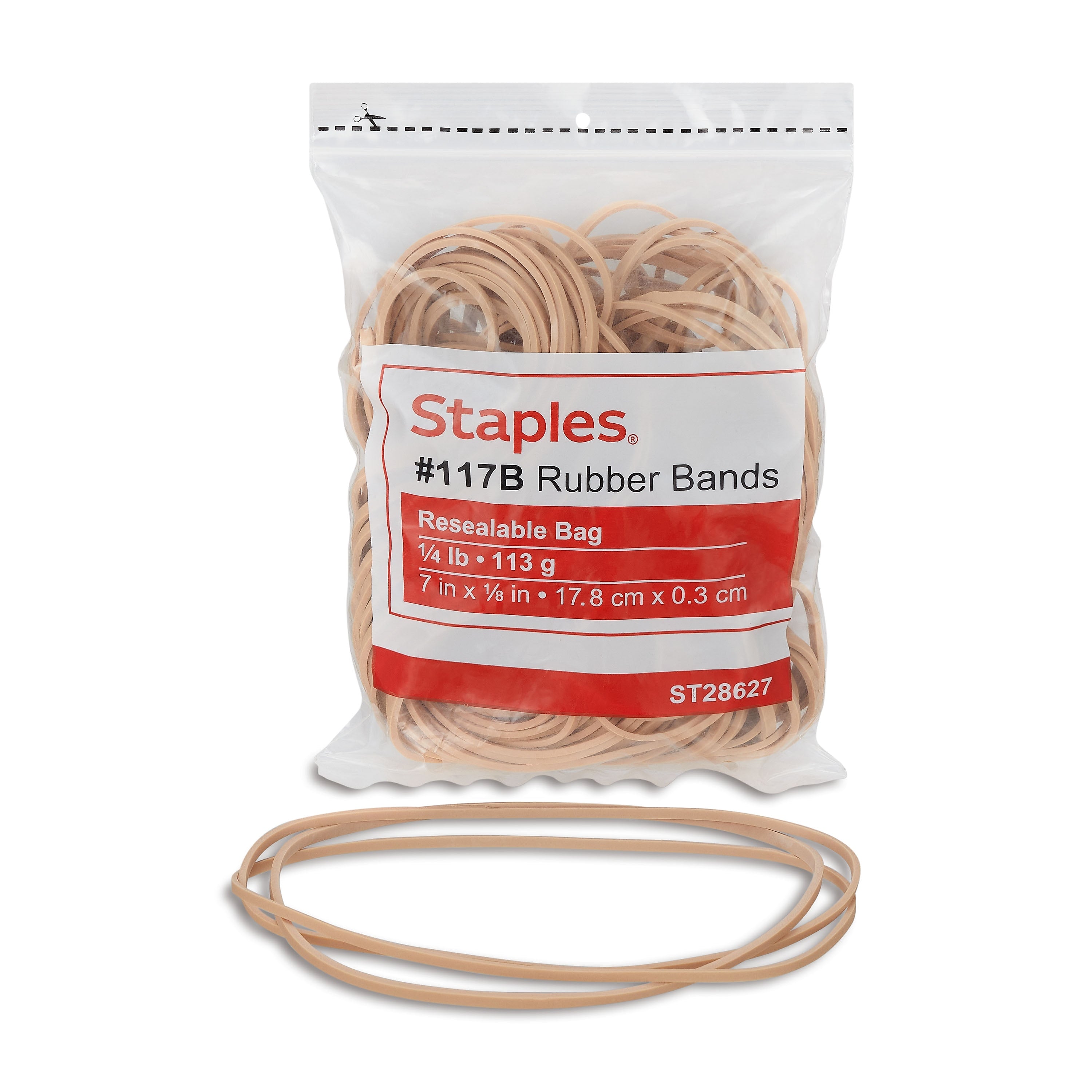 Staples Multi-Purpose #117B Rubber Bands, 50/Pack (28627-CC)