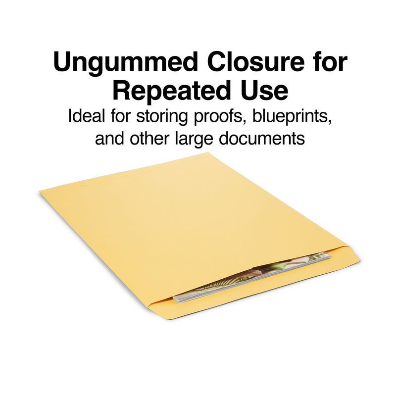 Staples Open End Kraft Catalog Envelopes, 14"L x 18"H, Brown, 25/Pack (SPL195776)