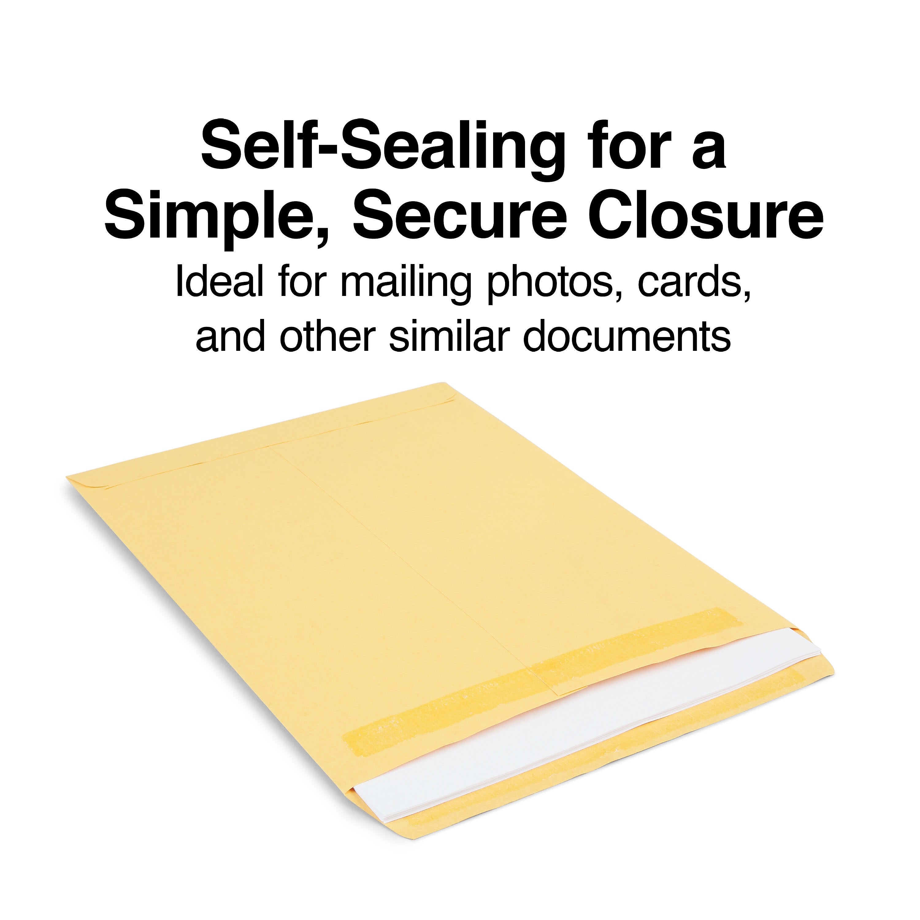 Staples Self Seal Kraft Catalog Envelopes, 9"L x 12"H, Brown, 250/Box (486931/14245)