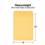Staples Self Seal Kraft Catalog Envelopes, 9"L x 12"H, Brown, 250/Box (486931/14245)
