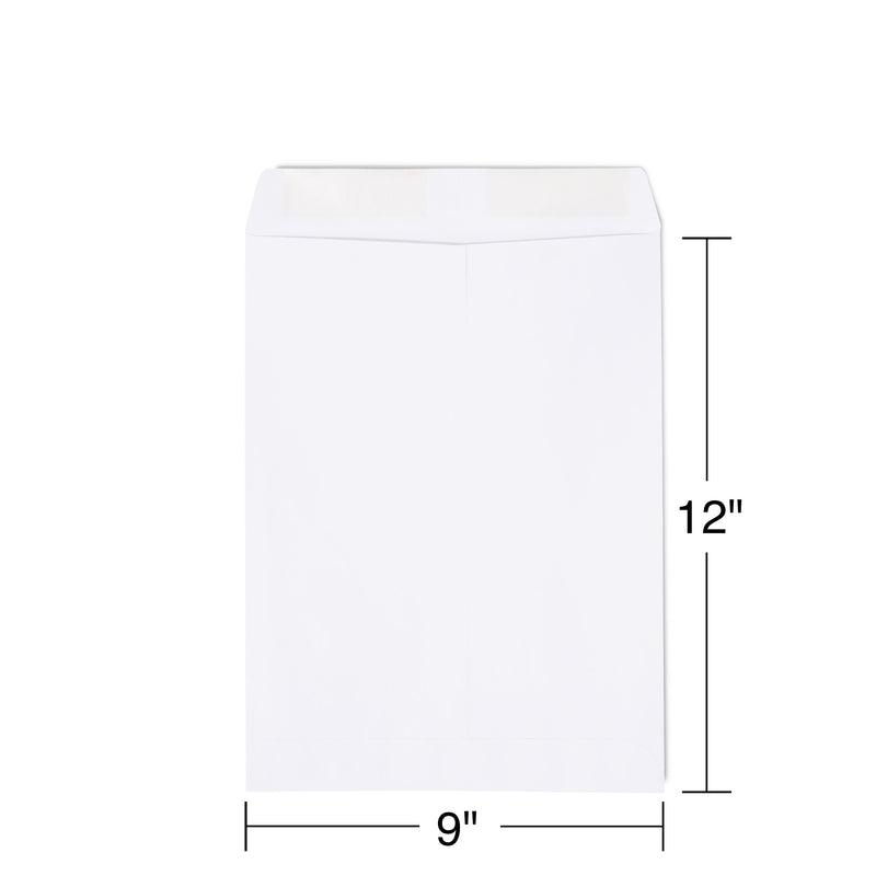 Staples Gummed Catalog Envelopes, 9"L x 12"H, White, 250/Box (486949R)