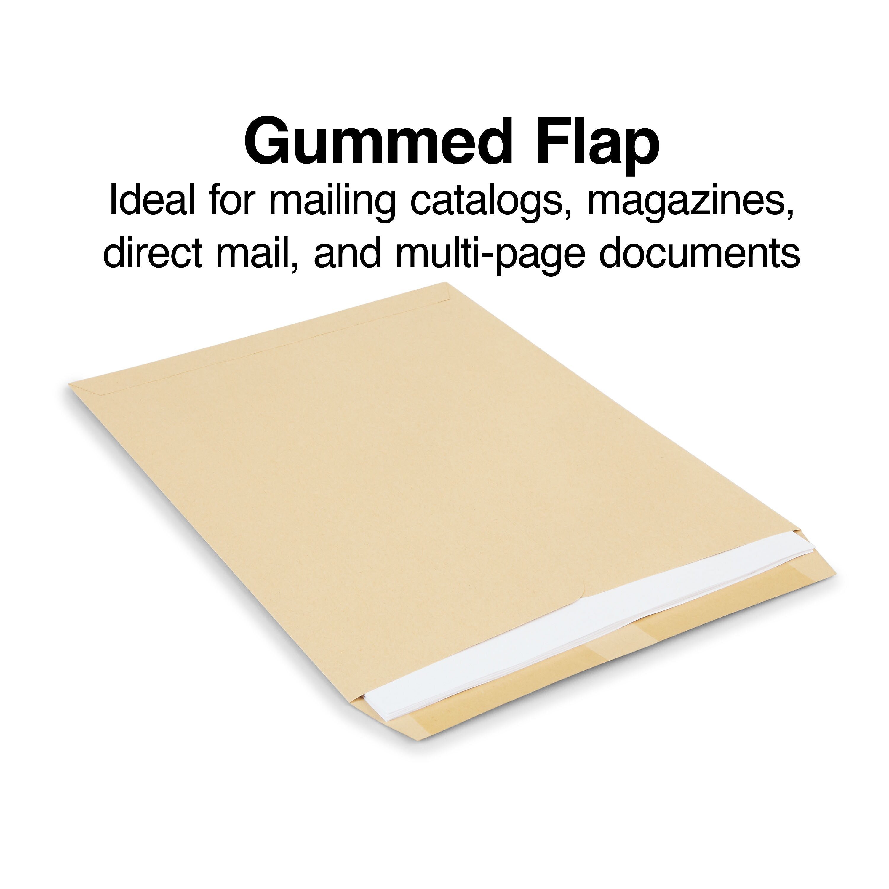 Staples Gummed Kraft Catalog Envelopes, 9"L x 12"H, Brown, 100/Box (SPL194969)
