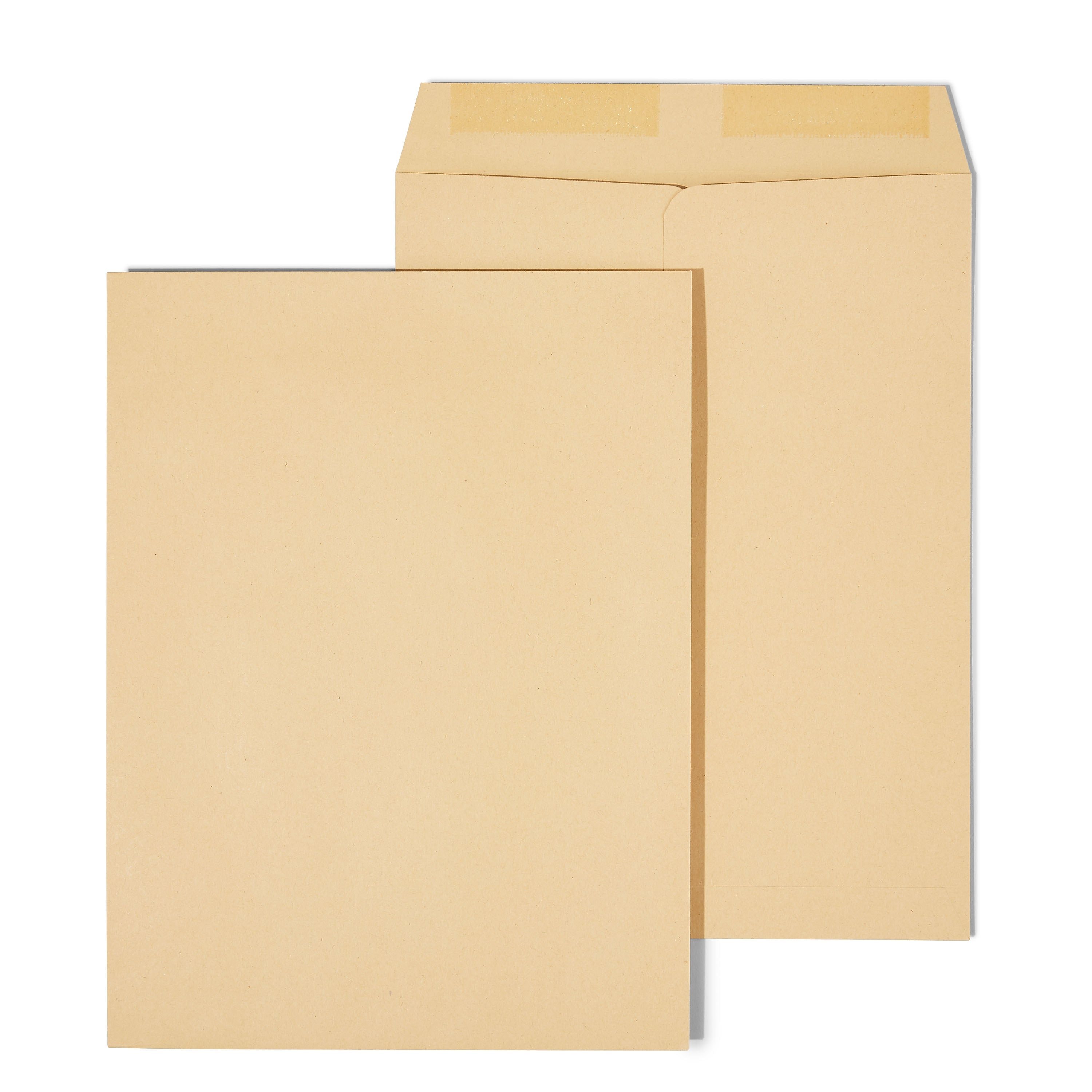 Staples Gummed Kraft Catalog Envelopes, 9"L x 12"H, Brown, 100/Box (SPL194969)