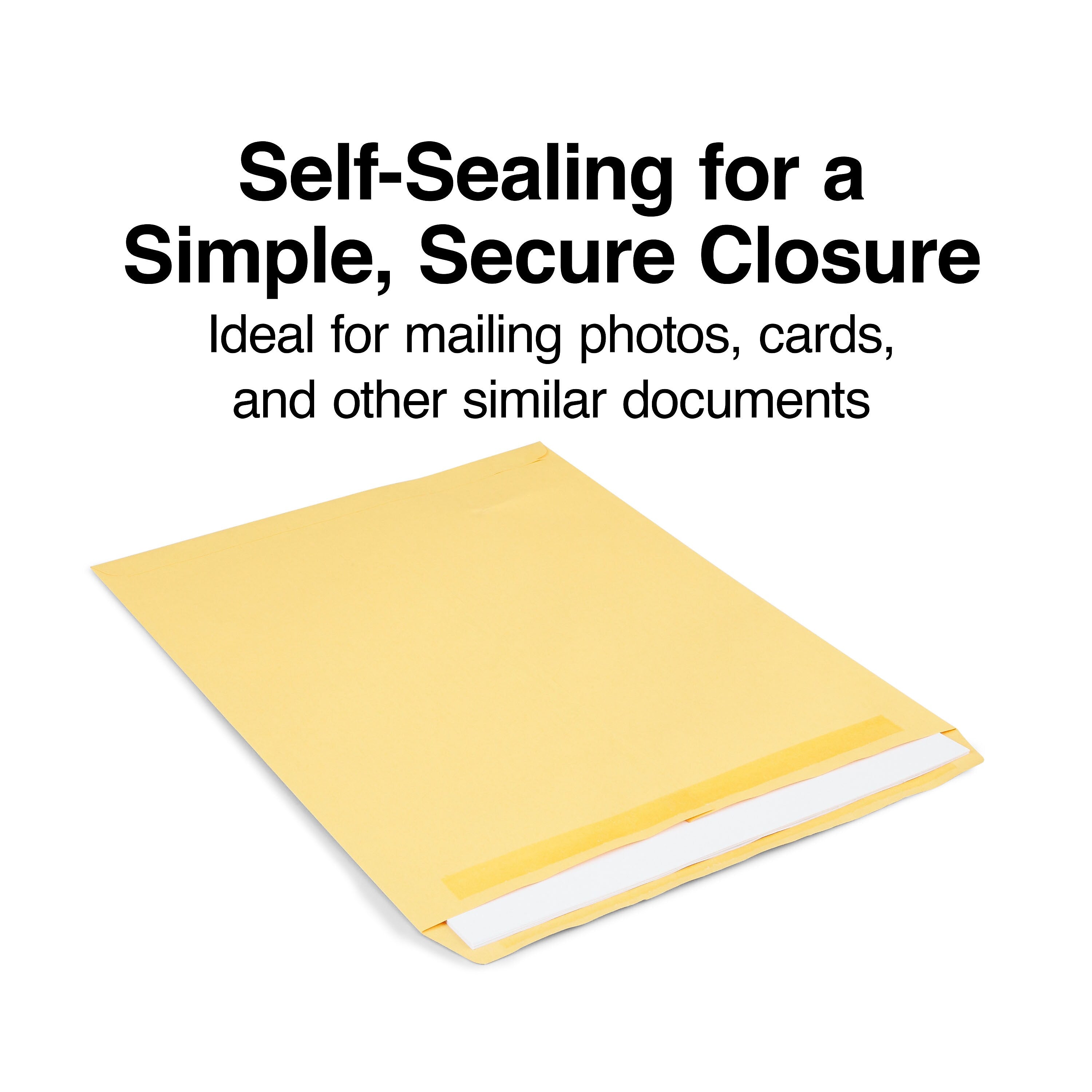 Staples Self Seal Kraft Catalog Envelopes, 12" x 15.5", Brown, 100/Box (534826/17102)