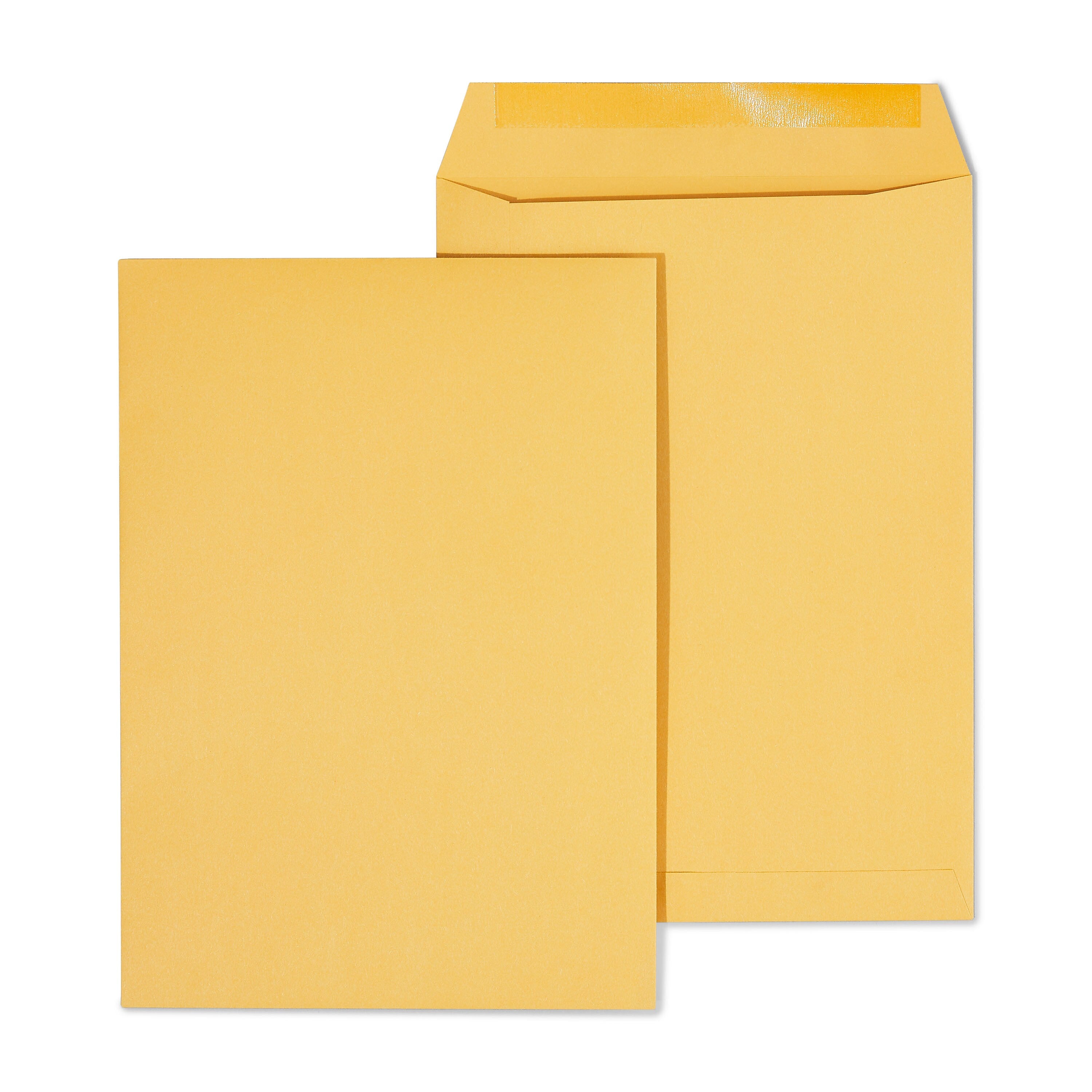 Staples Gummed Kraft Catalog Envelopes, 7.5"L x 10.5"H, Brown, 100/Box (534719/17095)