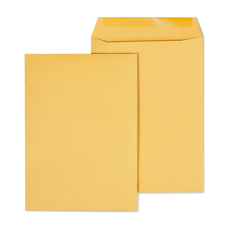 Staples Gummed Kraft Catalog Envelopes, 7.5"L x 10.5"H, Brown, 100/Box (534719/17095)
