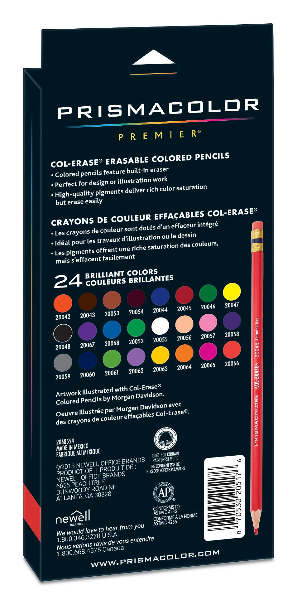 Prismacolor Premier Col-Erase Colored Pencils, Assorted Colors, 24/Box (20517)