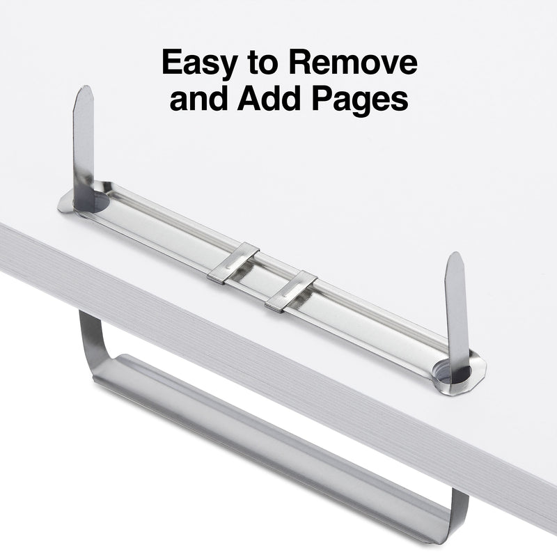 Staples® Prong Fastener Bases, 2 "W Capacity, Silver, 100/Pack (44410)