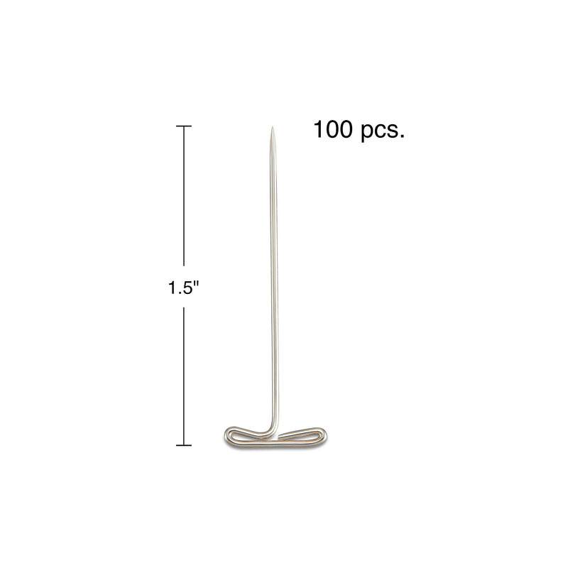 Staples T Pins, 1.5", 100/Pack (10819-CC)