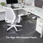 Staples Carpet Chair Mat with Lip, 45" x 53'', High-Pile, Clear (20362-CC)