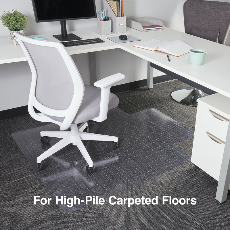 Staples Carpet Chair Mat with Lip, 45" x 53'', High-Pile, Clear (20362-CC)