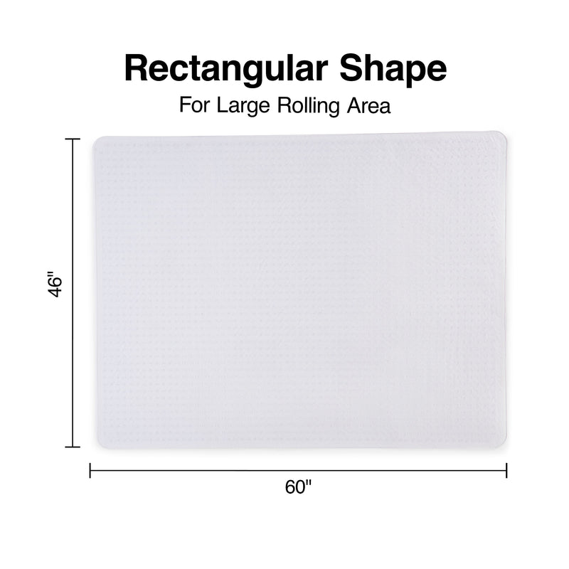 Staples Carpet Chair Mat, 46" x 60'', High-Pile, Clear (20361-CC)