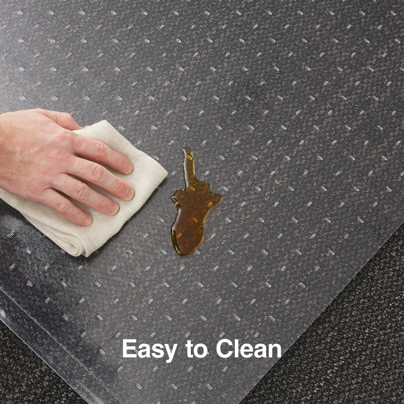 Staples Carpet Chair Mat with Lip, 45" x 53'', High-Pile, Clear (20362-CC)