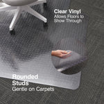 Staples Carpet Chair Mat with Lip, 45" x 53'', High-Pile, Clear (20362-CC)