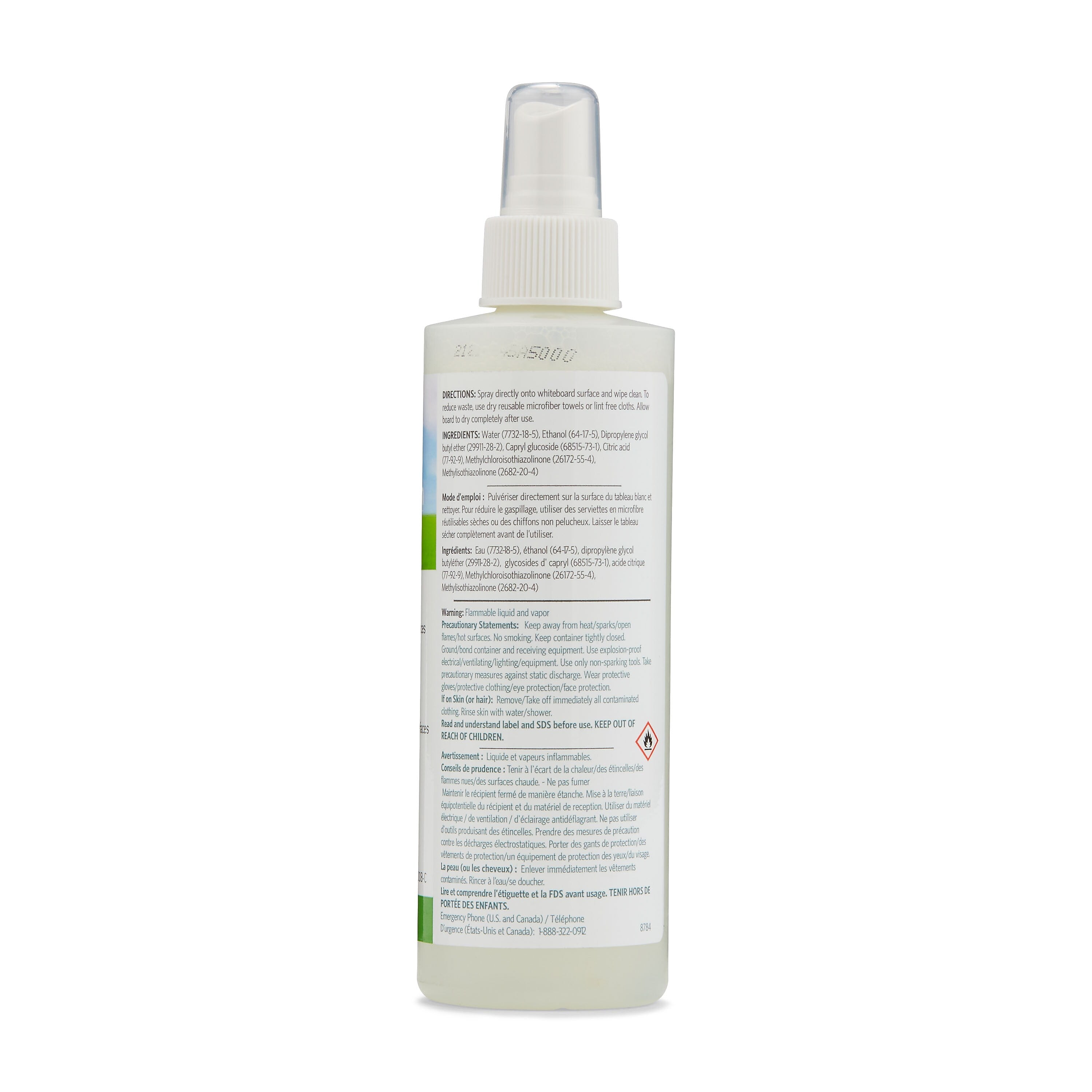 Sustainable Earth by Staples Whiteboard Cleaner, 8 oz., Clear, 12/Pack (SEB500008-12PK)