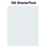 Staples Graph Ruled Filler Paper, 8.5" x 11", White, 100 Sheets/Pack (ST25139G)