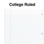 Staples Premium 1-Subject Notebook, 8.5" x 11", College Ruled, 100 Sheets, Red, 12 Notebooks/Carton (ST20952CT)