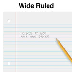 Staples Wide Ruled Filler Paper, 8" x 10.5", White, 120 Sheets/Pack, 36 Packs/Carton (TR37426)