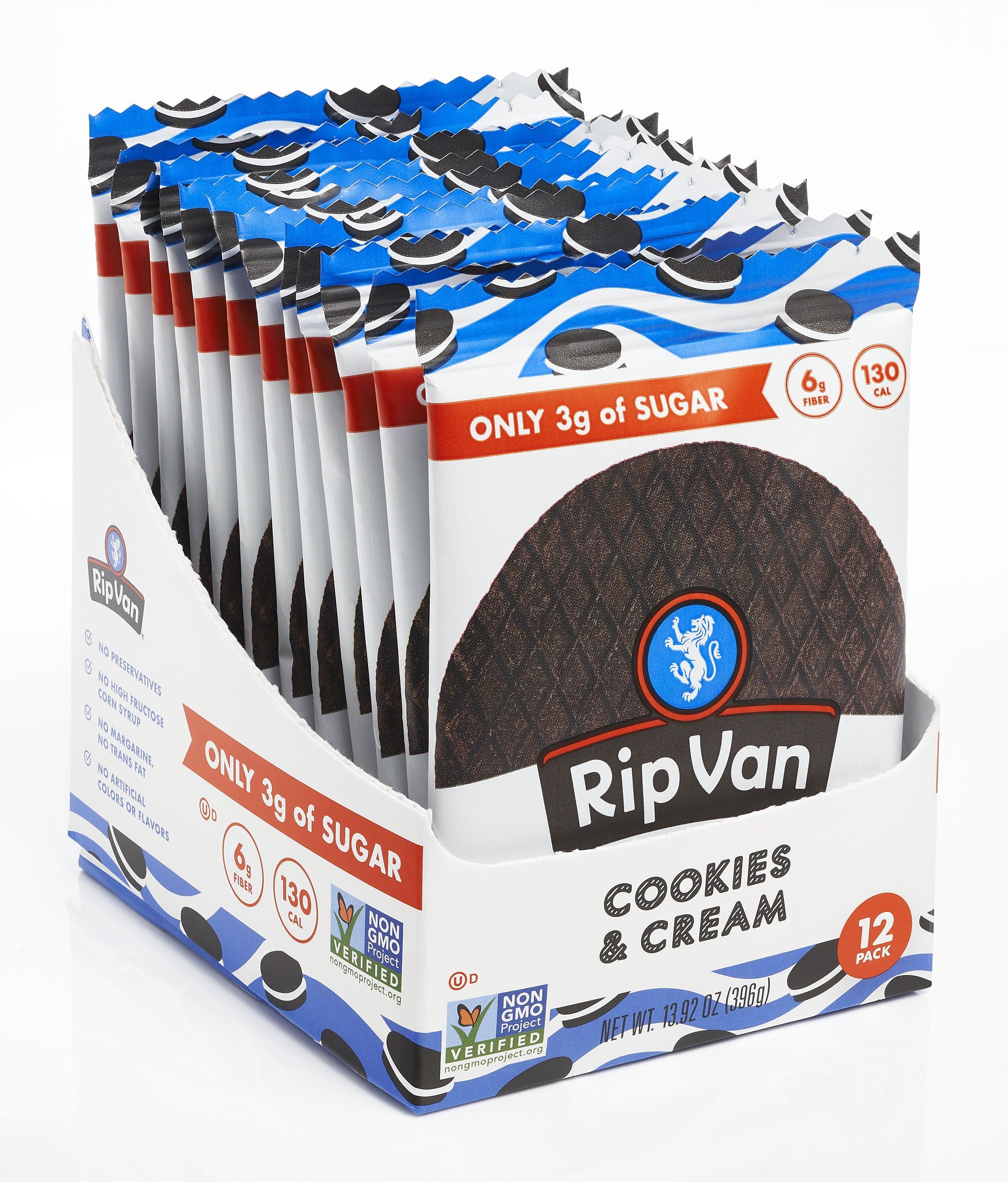 Rip Van Wafels Cookies and Cream Stroopwafels, 1.16 oz., 12 Packs/Box, 12/Box (RVW00388)