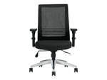Offices To go Mesh Back Patterned Fabric Task Chair, Black (OTG11325B)