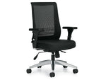 Offices To go Mesh Back Patterned Fabric Task Chair, Black (OTG11325B)