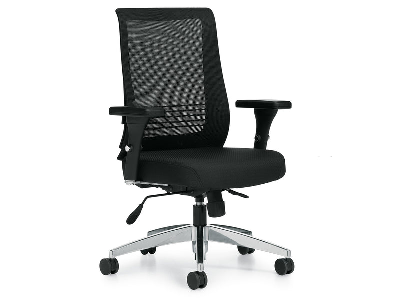 Offices To go Mesh Back Patterned Fabric Task Chair, Black (OTG11325B)