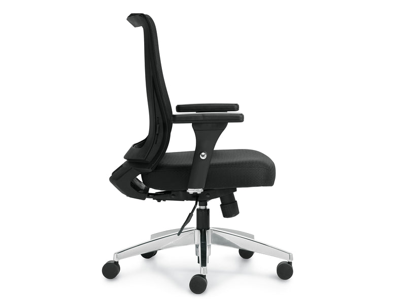 Offices To go Mesh Back Patterned Fabric Task Chair, Black (OTG11325B)