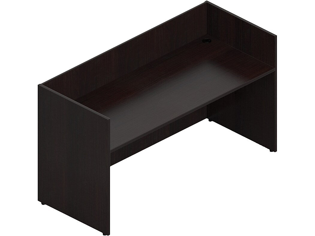 Offices To Go No Top 71" Reception Desk Shell, American Espresso (TDSL7130RDSNTAEL)