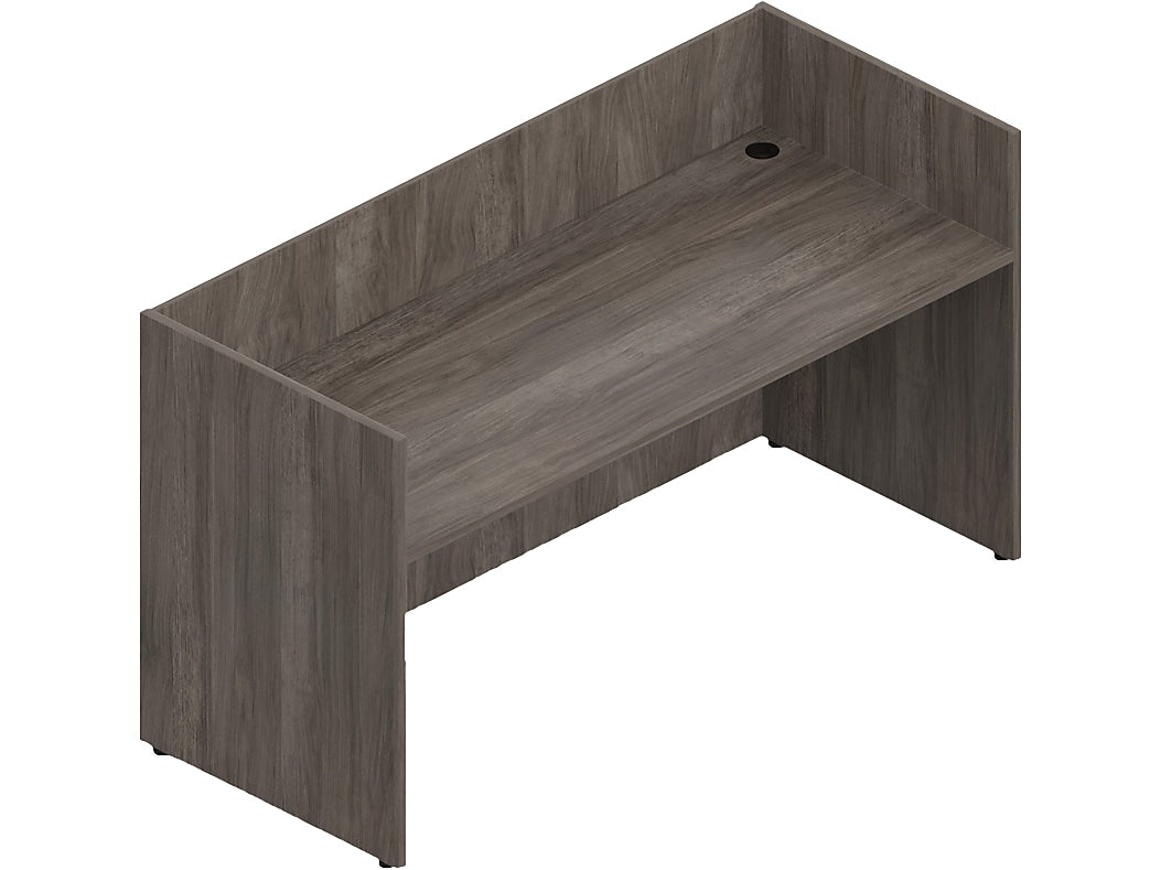 Offices To Go No Top 71" Reception Desk Shell, Artisan Gray (TDSL7130RDSNTAGL)