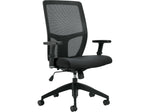 Offices To go Mesh Back Luxhide Task Chair, Black (OTG3191BL20)