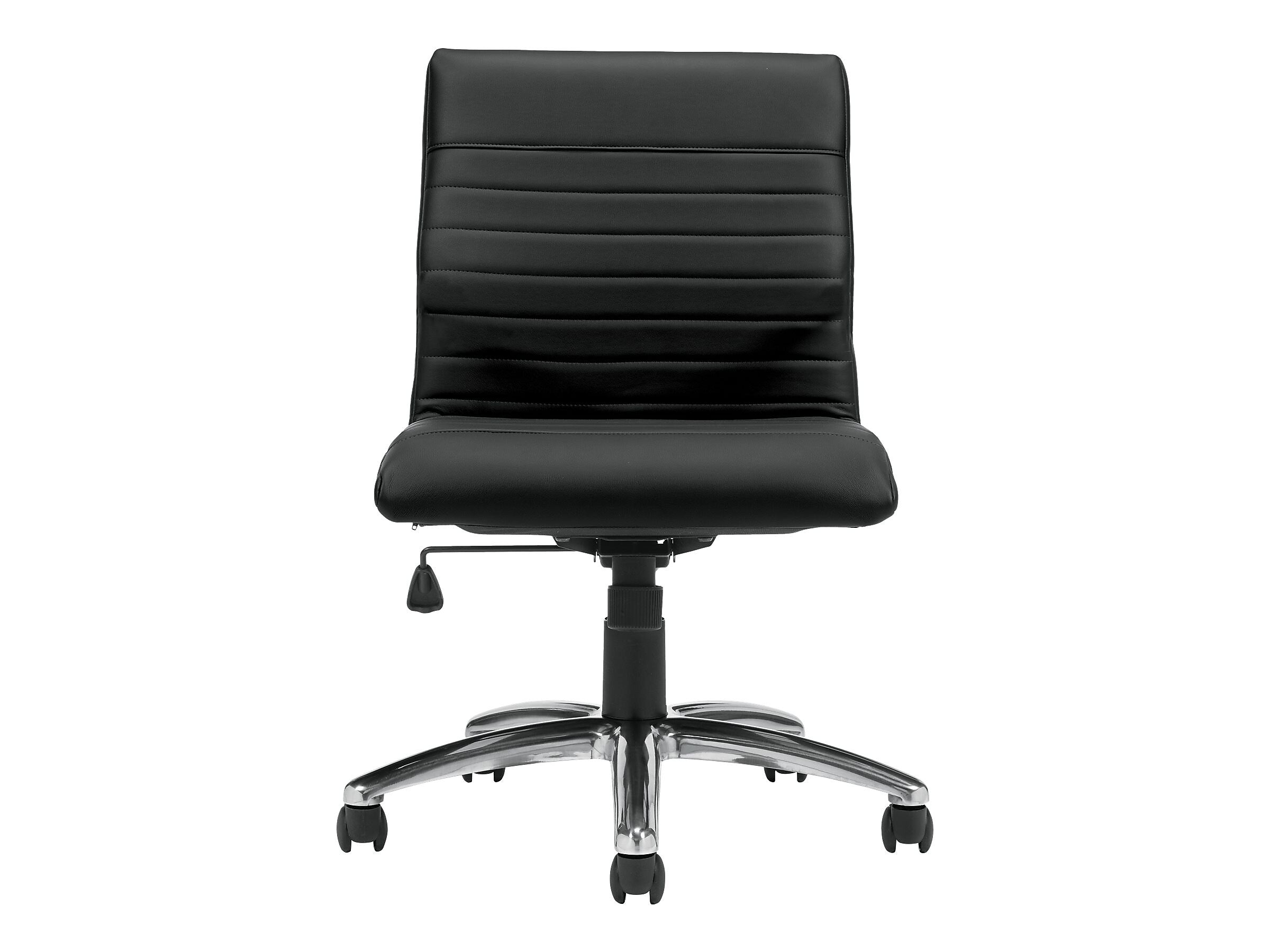 Offices To Go Faux Leather Task Chair, Black (OTG11735PU30/BL20)