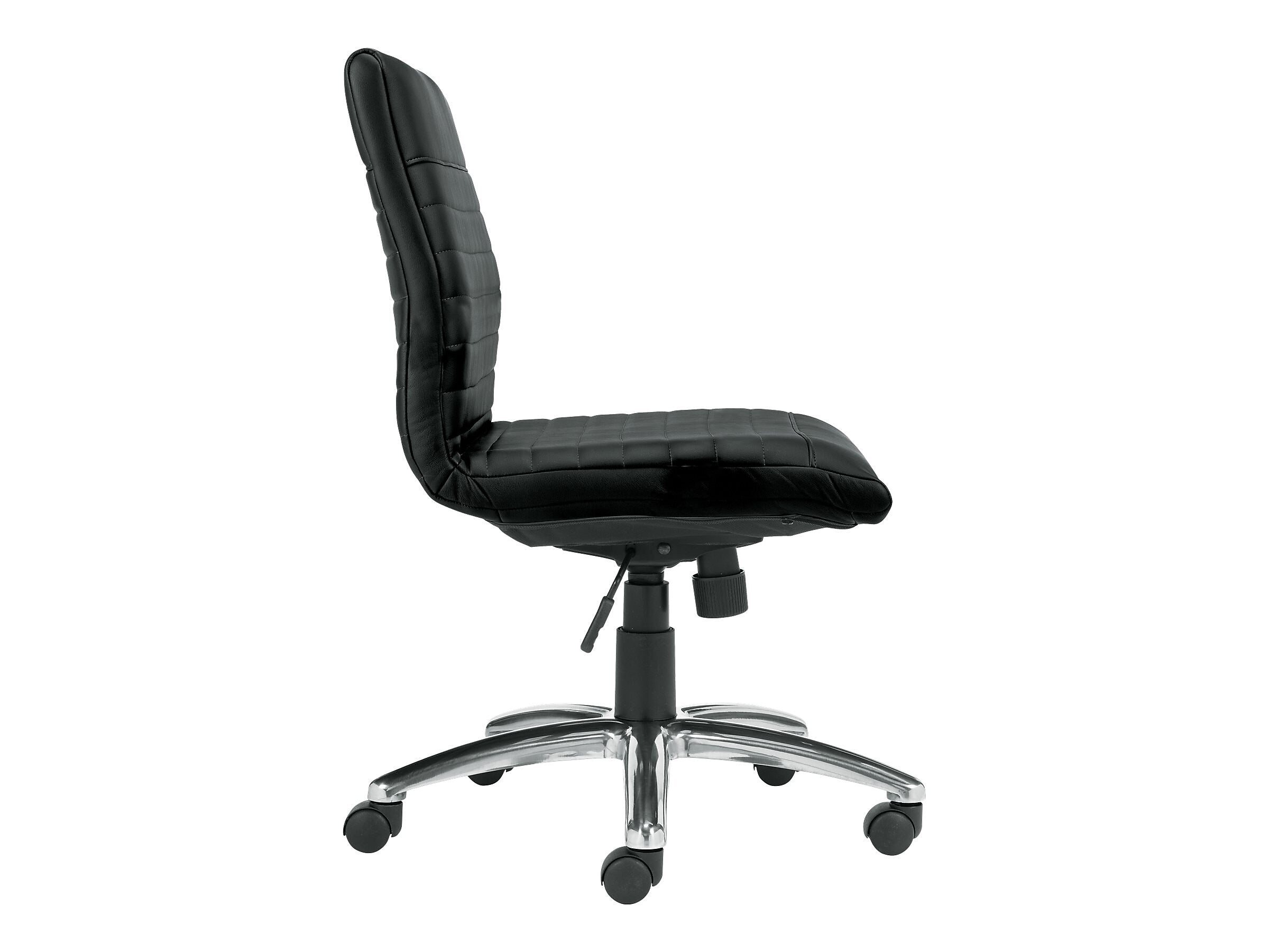 Offices To Go Faux Leather Task Chair, Black (OTG11735PU30/BL20)