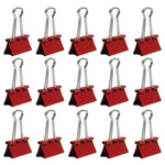 JAM Paper Colored Binder Clips, Medium,  5/8" Capacity, Red, 15/Pack (339BCRE)